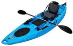 BKC UH-RA220 11.5 foot Angler Sit On Top Fishing Kayak with Paddles and Upright Chair and Rudder System Included