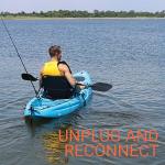 BKC UH-RA220 11.5 foot Angler Sit On Top Fishing Kayak with Paddles and Upright Chair and Rudder System Included