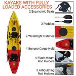 BKC TK181 Tandem Sit On Top Kayak with Accessories