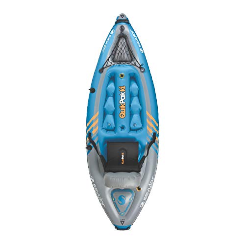Sevylor Quikpak K1 1-Person Kayak Blue, 8'7" x 3'