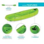 Lifetime 90765 Lime Green 6.5-Ft Youth Recruit Beginner Emotion Kayak with Paddle