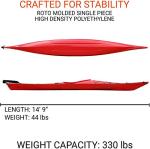 BKC SK287 Angler Touring Solo Kayak With Paddle