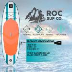 Roc Inflatable Stand Up Paddle Boards with Premium SUP Paddle Board Accessories, Wide Stable Design, Non-Slip Comfort Deck for Youth & Adults (Aqua)