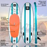 Roc Inflatable Stand Up Paddle Boards with Premium SUP Paddle Board Accessories, Wide Stable Design, Non-Slip Comfort Deck for Youth & Adults (Aqua)