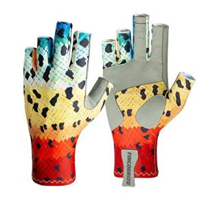 Rainbow #2 Trout Sun Gloves for Kayaking - Lg/XL