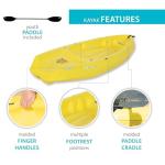 Yellow Youth Wave Kayak & Paddle Kit, 183cm