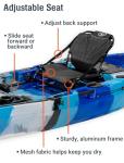 BKC Solo Rover 10-Foot 6-Inch Pedal Drive Kayak