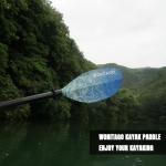 WONITAGO Kayak Paddles with Alloy Shaft and PP Blade, Floating Kayaking Oars, Adjustable 230-250 cm/90-98 Inches, Wave Blue