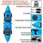 BKC TK219 Tandem Fishing Kayak with Aluminum Frame