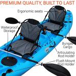 BKC TK219 Tandem Fishing Kayak with Aluminum Frame