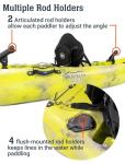 BKC TK219 Tandem Fishing Kayak with Padded Seats