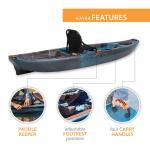 Lifetime Yukon Angler 138 inch Sit-on-Top Fishing Kayak, Azure Fusion (91344)