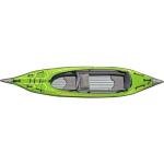 AdvancedFrame Convertible Inflatable Kayak - Green
