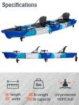 BKC PK14 Angler 14' Tandem Fishing Kayak