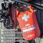 Breakwater Supply™ Waterproof Marine First Aid Kit Boat Safety Tool Kit, 100 Piece AFAK Emergency Supplies in Dry Bag, IFAK Trauma Kit for Kayaking, Jet Ski, Fishing, Surfing, Sailing, Canoeing (Red)
