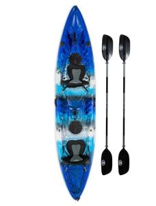 BKC TK219 Tandem Fishing Kayak with Paddles