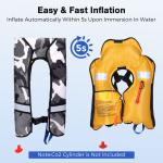 Novashion Inflatable Life Jacket with Reflectors for Kayaking