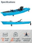 BKC PK13 13' Pedal Drive Fishing Kayak with Rudder System