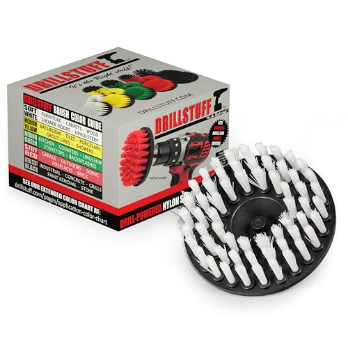 Drill Brush - Boat Accessories - Hull and Deck- Cleaning Supplies - Spin Brush - Fiberglass, Aluminum, Gel Coat, Wood, Painted - Kayak - Raft - Jet Ski - Fishing Boat - Inflatable - Hull Cleaner