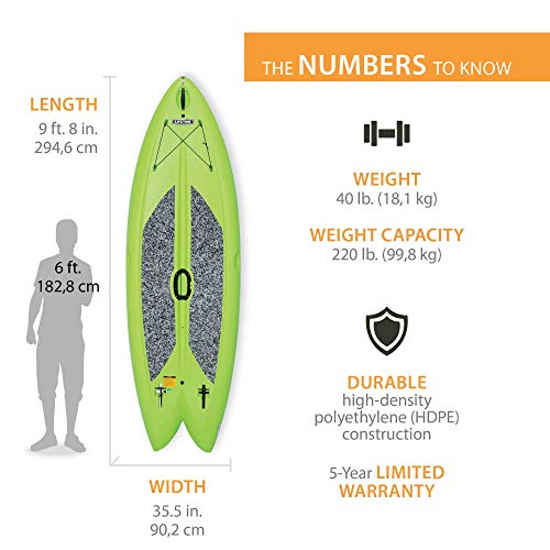 Lifetime Freestyle Paddleboard, 9 Feet 8 Inch, Lime Green