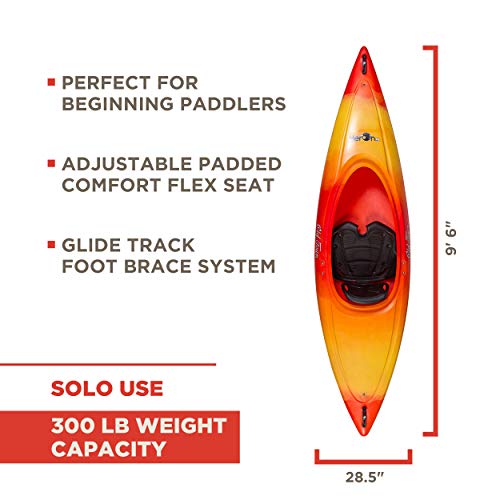 Old Town Canoes & Kayaks Heron 9 Recreational Kayak, Sunrise, 9 Feet 6 Inches