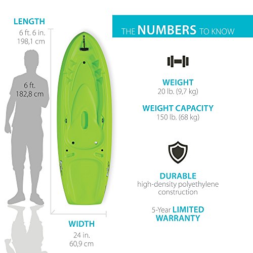 Lifetime Dash 66 Youth Kayak (Paddle Included), Lime Green