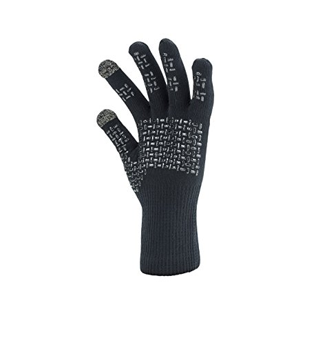 SEALSKINZ Unisex Waterproof All Weather Ultra Grip Knitted Glove, Black, X-Large