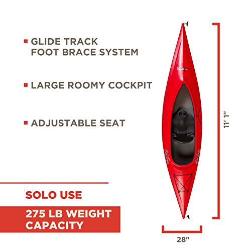 Old Town Loon 111 Recreational Kayak, Red, 11 Feet 1 Inches