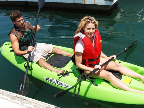 Malibu Kayaks Pro 2 Tandem Recreation Package Sit on Top Kayak, Lime