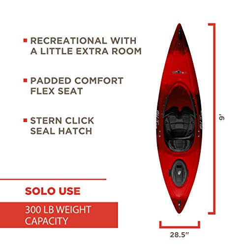 Old Town Heron 9XT Recreational Kayak (Black Cherry, 9 Feet 6 Inches)