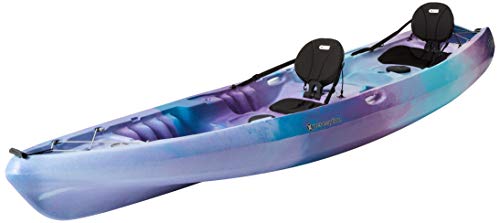 Perception Tribe 13.5 Sit on Top Tandem Kayak for All-Around Fun Large Rear Storage with Tie Downs