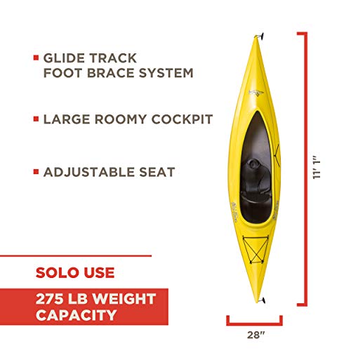 Old Town Canoes & Kayaks Loon 111 Recreational Kayak, Yellow, 11 Feet 1 Inches