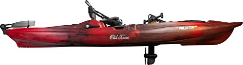 Old Town Canoes & Kayaks Predator Pedal Fishing Kayak with Rudder (Black Cherry, 13 Feet 2 Inches)