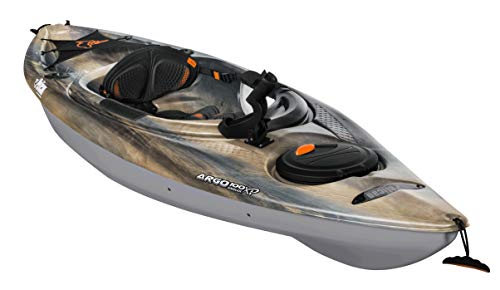 Pelican Sit-in Kayak -10 Feet Lightweight one Person Kayak (Argo 100XP, Sandstone/Magnetic Grey/White, Angler/Fishing, KYP10P209-00)