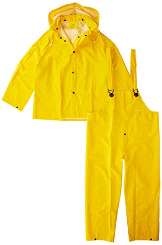 Boss 3PR0300YM Medium Yellow 3-Piece Lined PVC Rain Suit