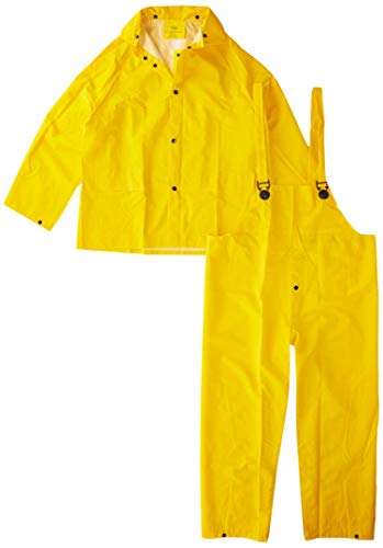 Boss 3PR0300YM Medium Yellow 3-Piece Lined PVC Rain Suit