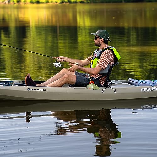 Perception Kayaks Pescador Pro 10 | Sit on Top Fishing Kayak with Adjustable Lawn Chair Seat | Large Front and Rear Storage | 10' 6" | Moss Camo