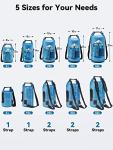 HEETA Dry Bag Waterproof for Women Men, Roll Top Lightweight Dry Storage Bag Backpack with Phone Case for Travel, Swimming, Boating, Kayaking, Camping and Beach (Transparent Blue, 5L)