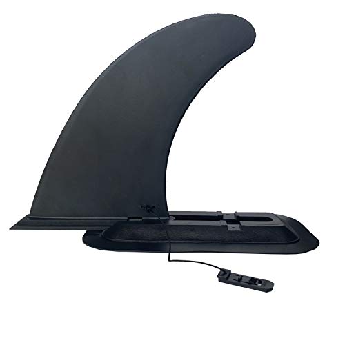 DSHE Detachable Center Fin Black, Kayak Rudder Kit Skeg Tracking Fin Watershed Board for Inflatable Canoe, Stand Up Paddle SUP Boards, Surfboard