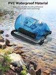 HEETA Dry Bag Waterproof for Women Men, Roll Top Lightweight Dry Storage Bag Backpack with Phone Case for Travel, Swimming, Boating, Kayaking, Camping and Beach (Transparent Blue, 5L)