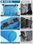 HEETA Dry Bag Waterproof for Women Men, Roll Top Lightweight Dry Storage Bag Backpack with Phone Case for Travel, Swimming, Boating, Kayaking, Camping and Beach (Transparent Blue, 5L)