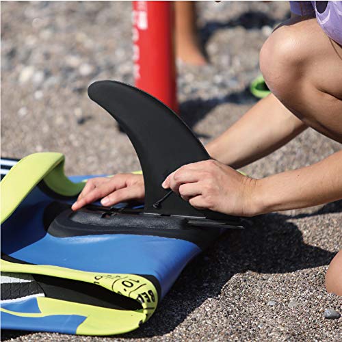 DSHE Detachable Center Fin Black, Kayak Rudder Kit Skeg Tracking Fin Watershed Board for Inflatable Canoe, Stand Up Paddle SUP Boards, Surfboard