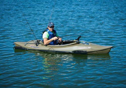 SUNDOLPHIN Sun Dolphin Excursion Sit-in Fishing Kayak (Olive, 10-Feet)
