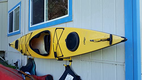 Suspenz Kayak Folding Storage Rack, Wall Hangers, Yellow, 16.5" x 15" (12-8601)