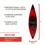 Old Town Heron 9XT Recreational Kayak - Black Cherry