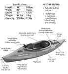 SUNDOLPHIN Excursion Fishing Kayak, Sand, 10-Feet