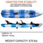 BKC Uh-PK14 14ft Tandem Fishing Kayak, Blue Camo