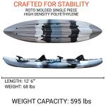 BKC TK219 Tandem Fishing Kayak with Padded Seats