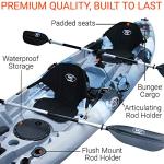 BKC TK219 Tandem Fishing Kayak with Padded Seats