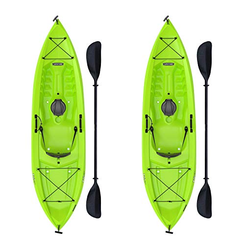 Tioga Sit-On-Top Kayak Set, Lime, 120" (2 Pack)